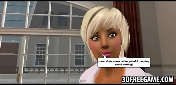  Some 3D gameplay with a sexy big tit blonde babe